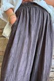 Lalli Damask Classic Tapered Barrel Leg Pant Chocolate
